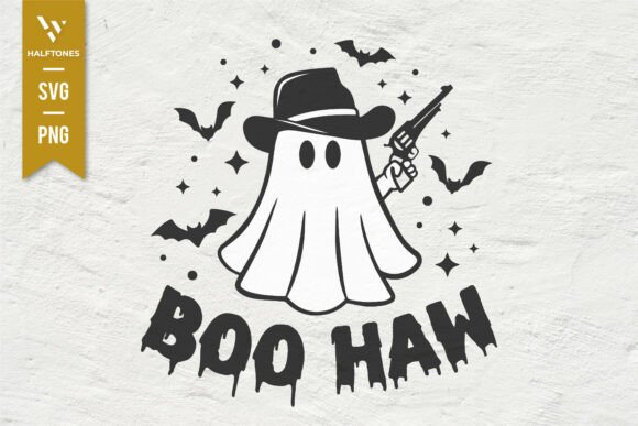 Boo Haw Cowboy Halloween Ghost SVG PNG Review