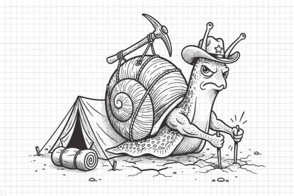 Cowboy Snail SVG: A Quirky Embroidery Design for Real Projects