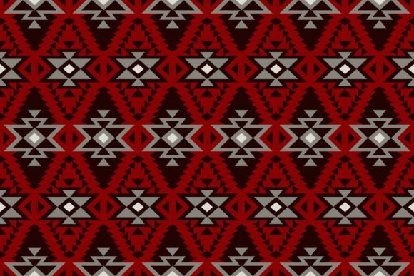 Red Black Southwestern Pattern Review for Embroidery Projects