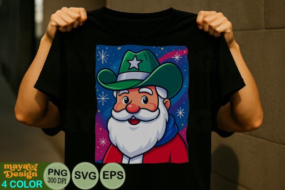 Retro Santa Western Christmas Funny SVG Review