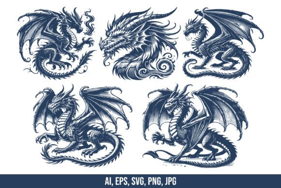 Western Dragon Vector SVG Bundle Review